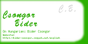 csongor bider business card